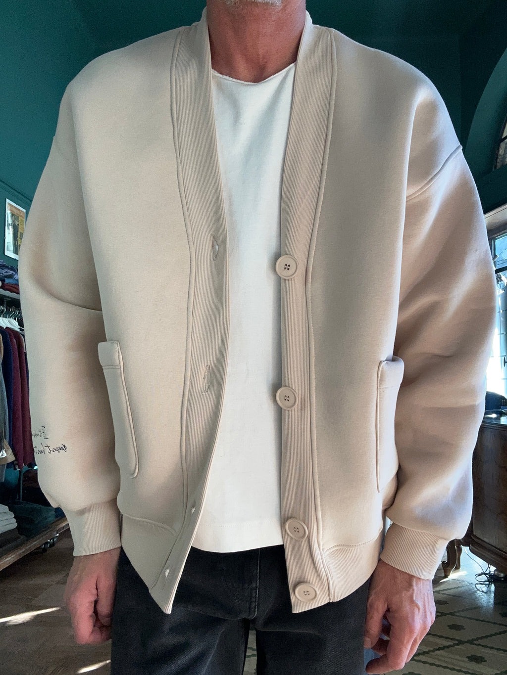 Cardigan felpa oversize