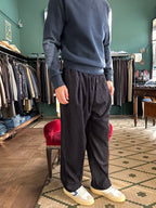 Pantalaccio loose fit effetto denim ciniglia