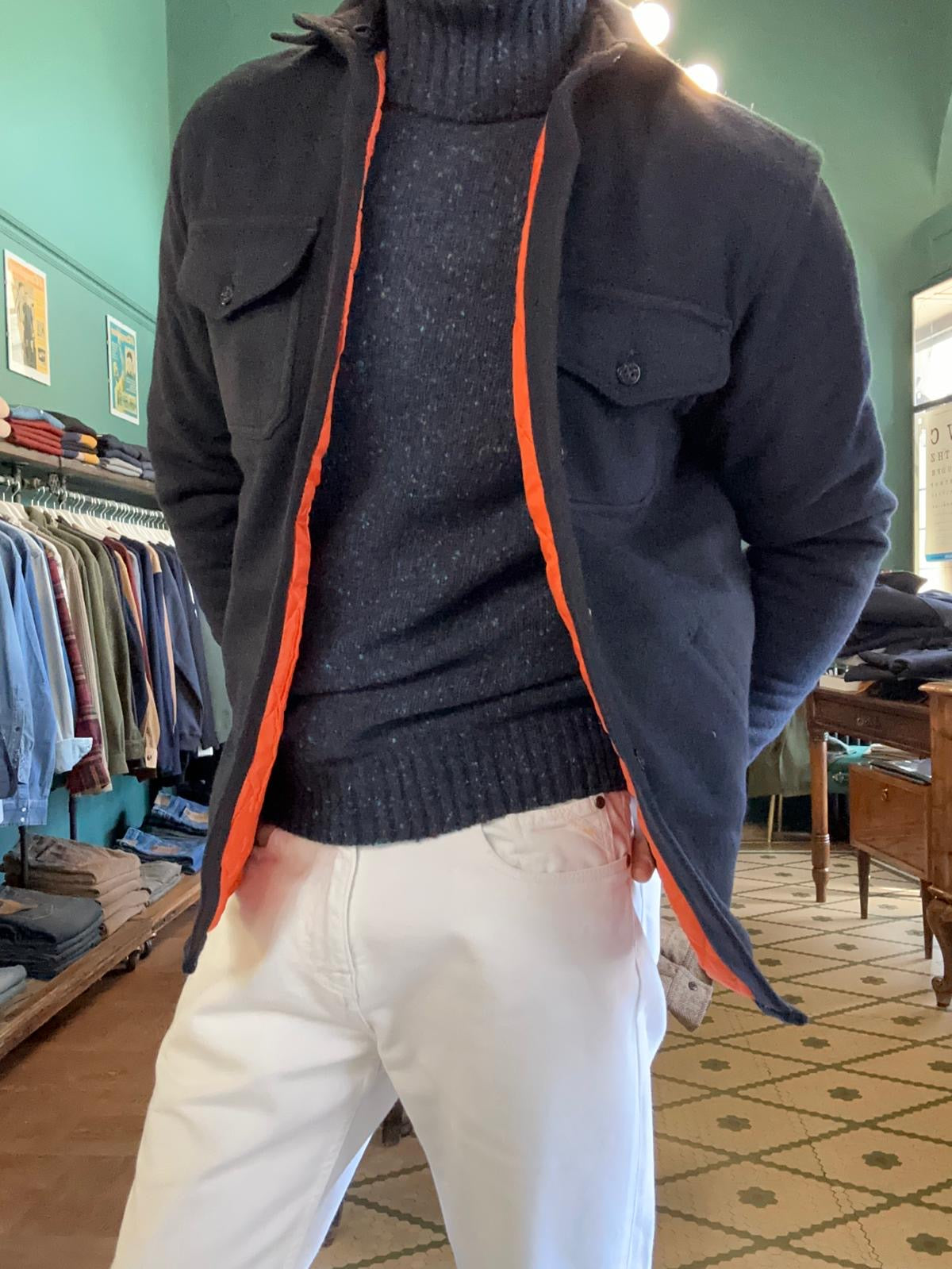 Giubbotto Camicia chesapeake’s in lana blu