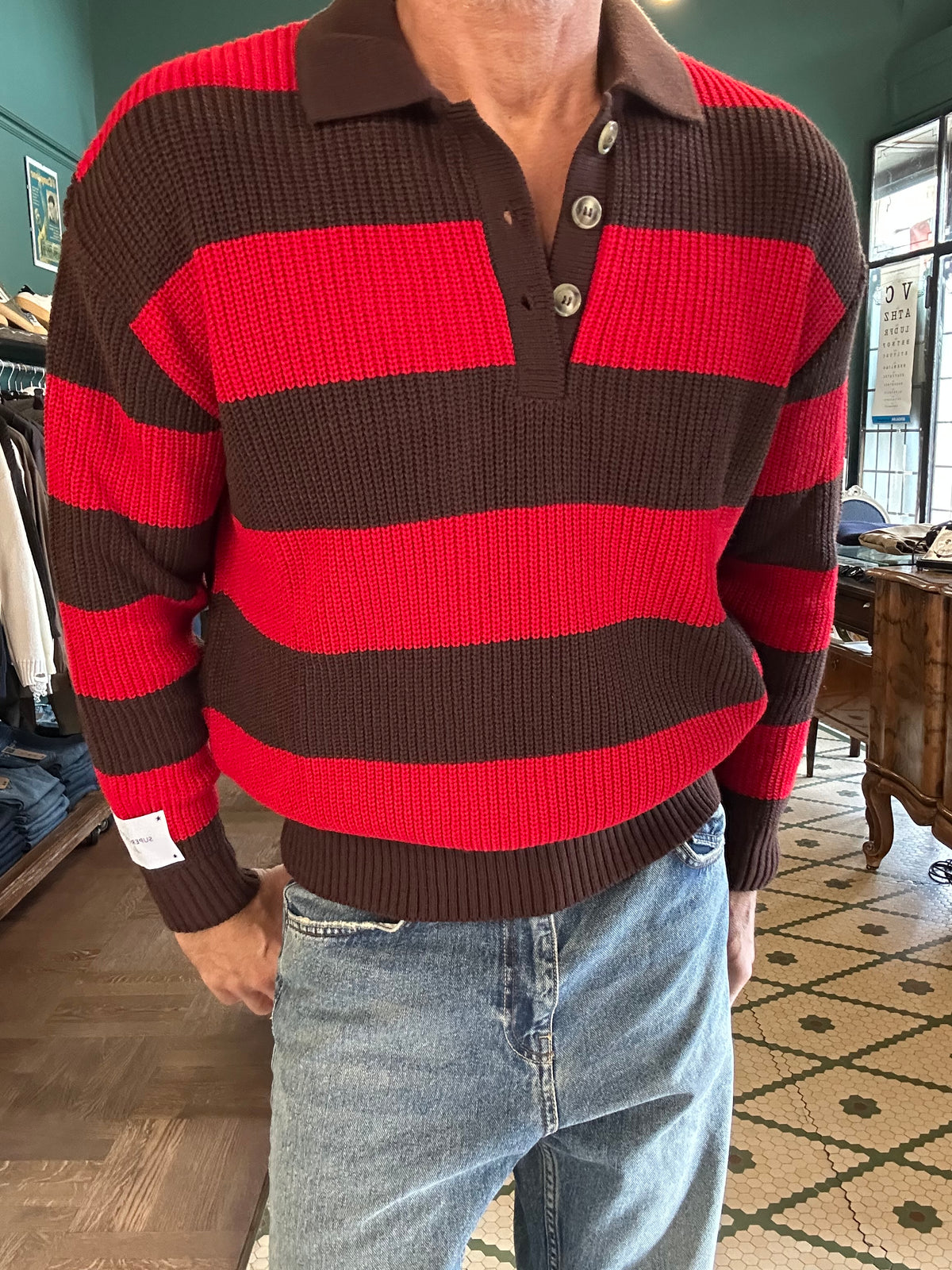 Polo rigata 3 bottoni