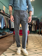 Pantaloni “Lion” in velluto mille righe