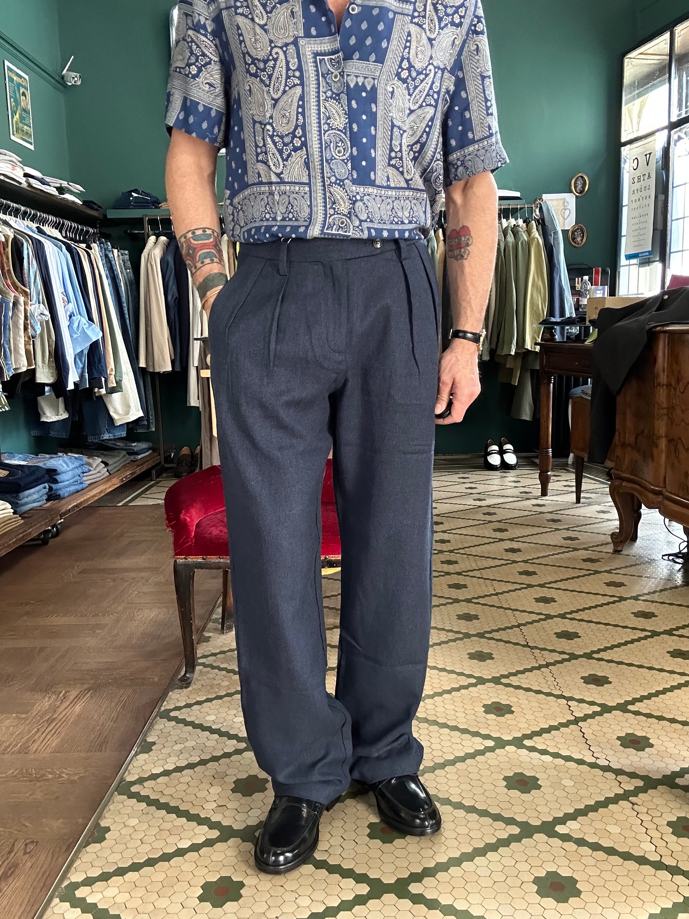 Pantalone Yan Simmon Vardar misto lino spigato