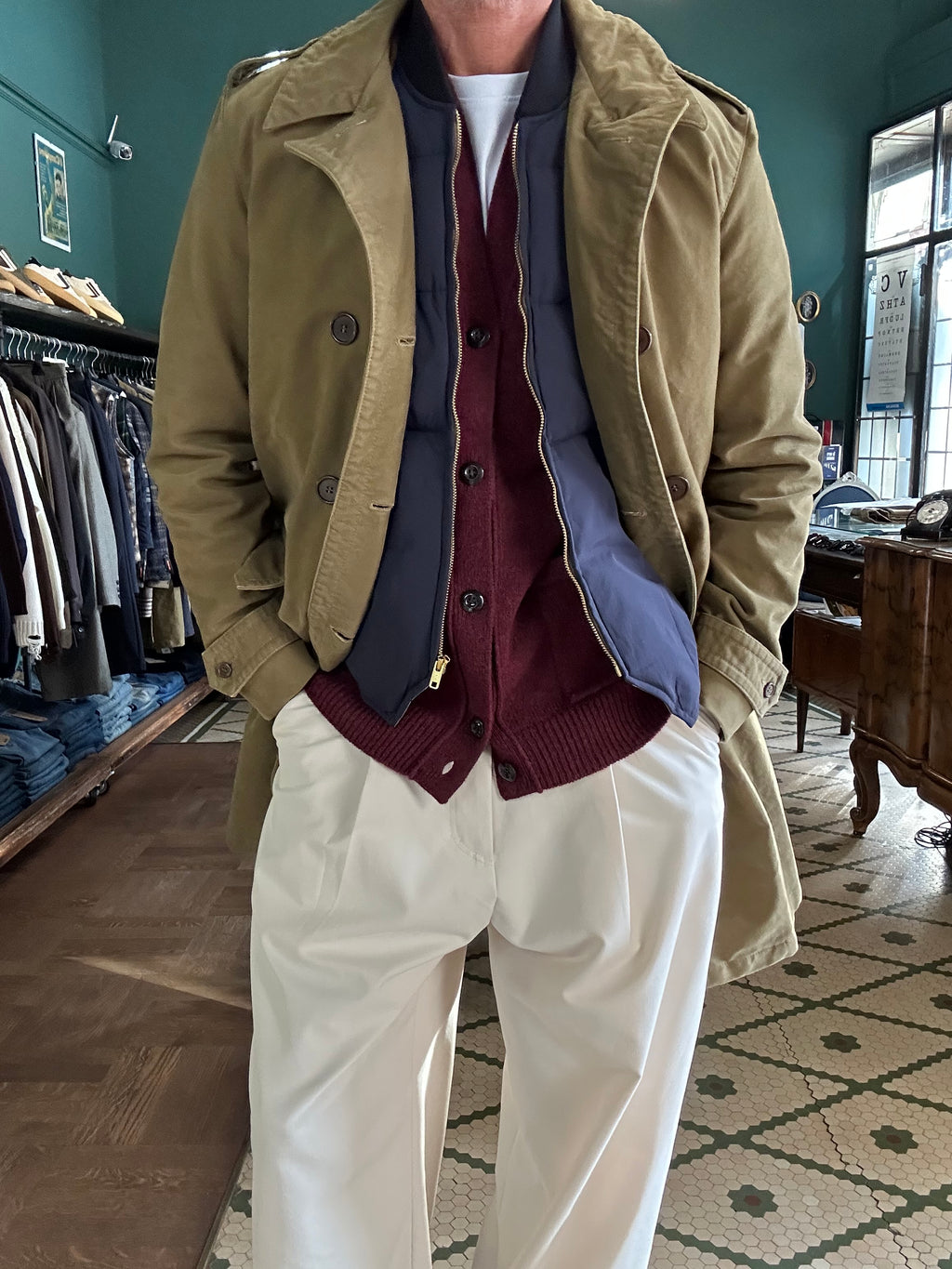 Trench jungle cloth naval officier Chesapeack’s