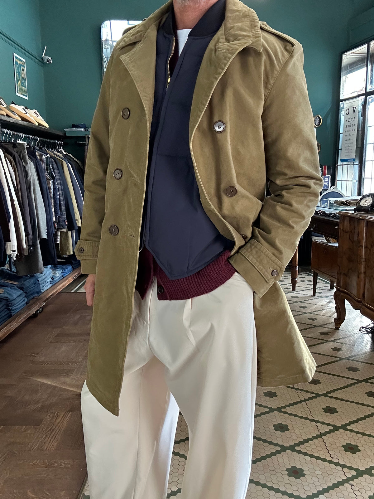 Trench jungle cloth naval officier Chesapeack’s