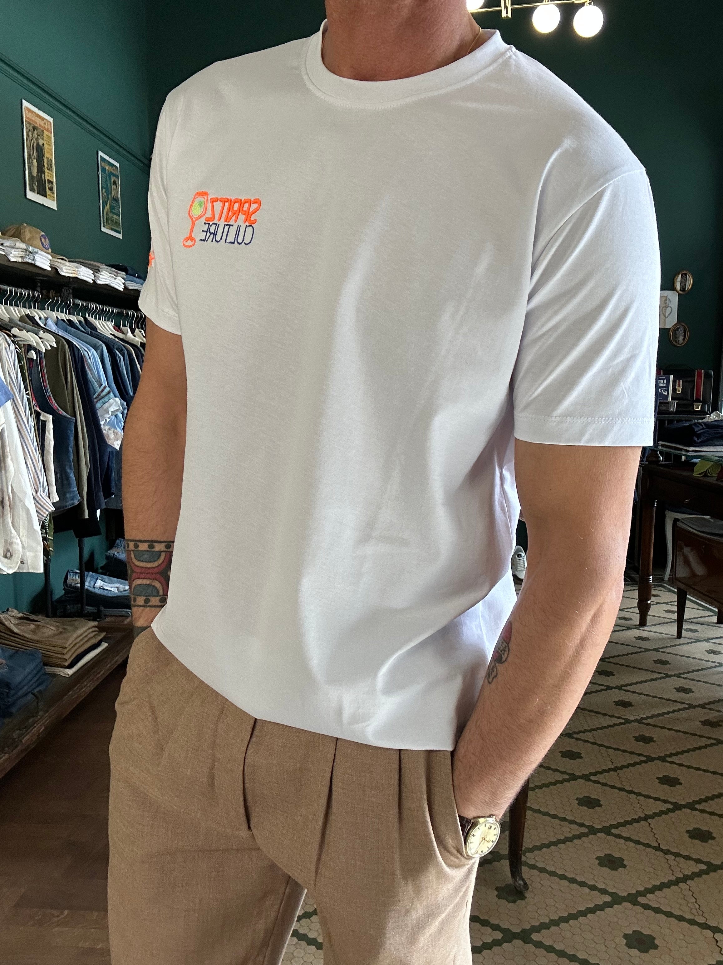 T-shirt with Aperol Spritz embroidery