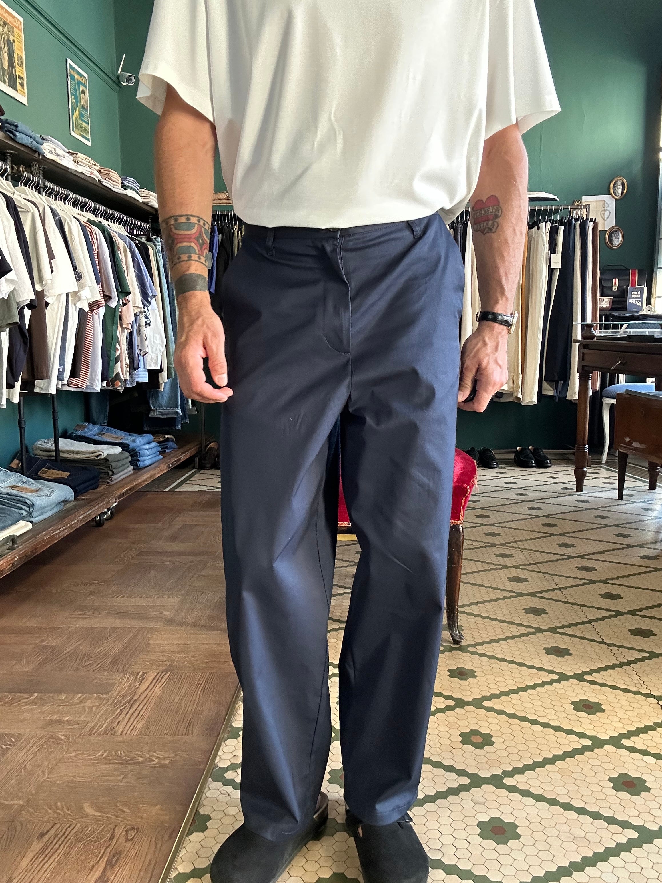 Pantalone regular fit cotone Made in Italy