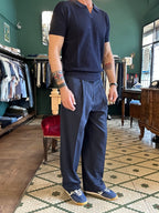 Pantalone con pence loose fit