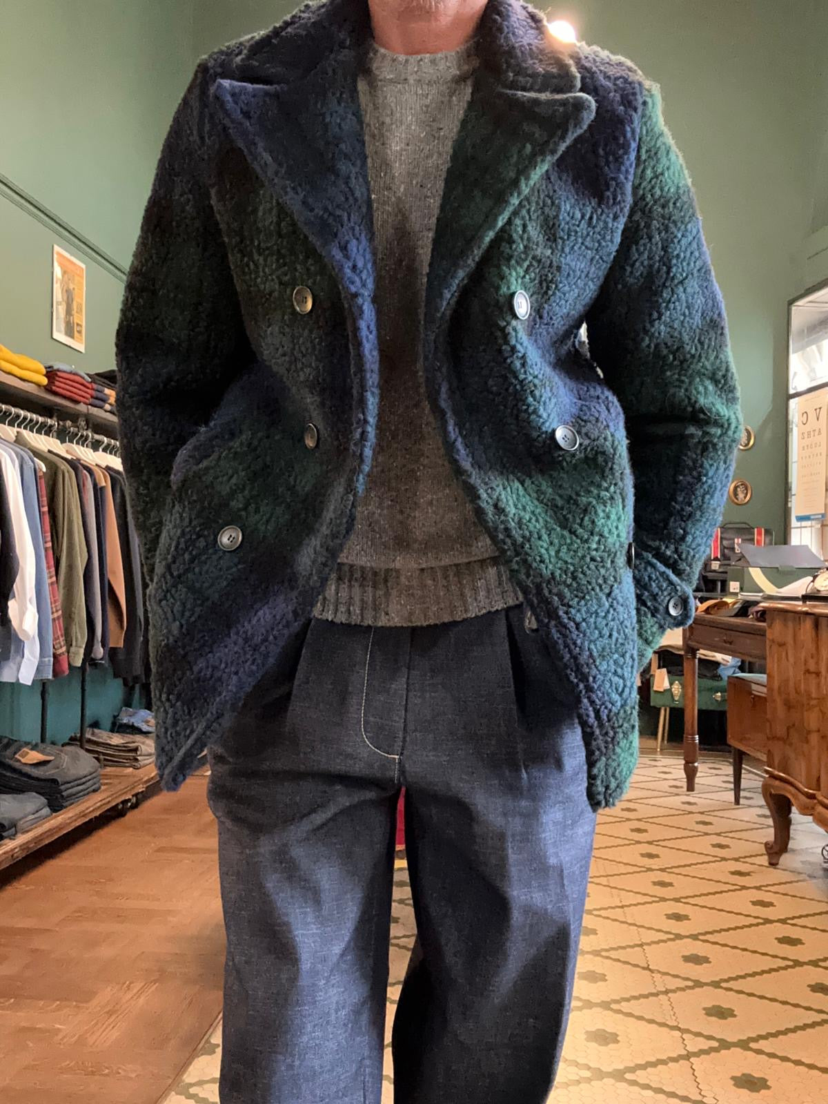 Cappotto peacoat koon in misto lana