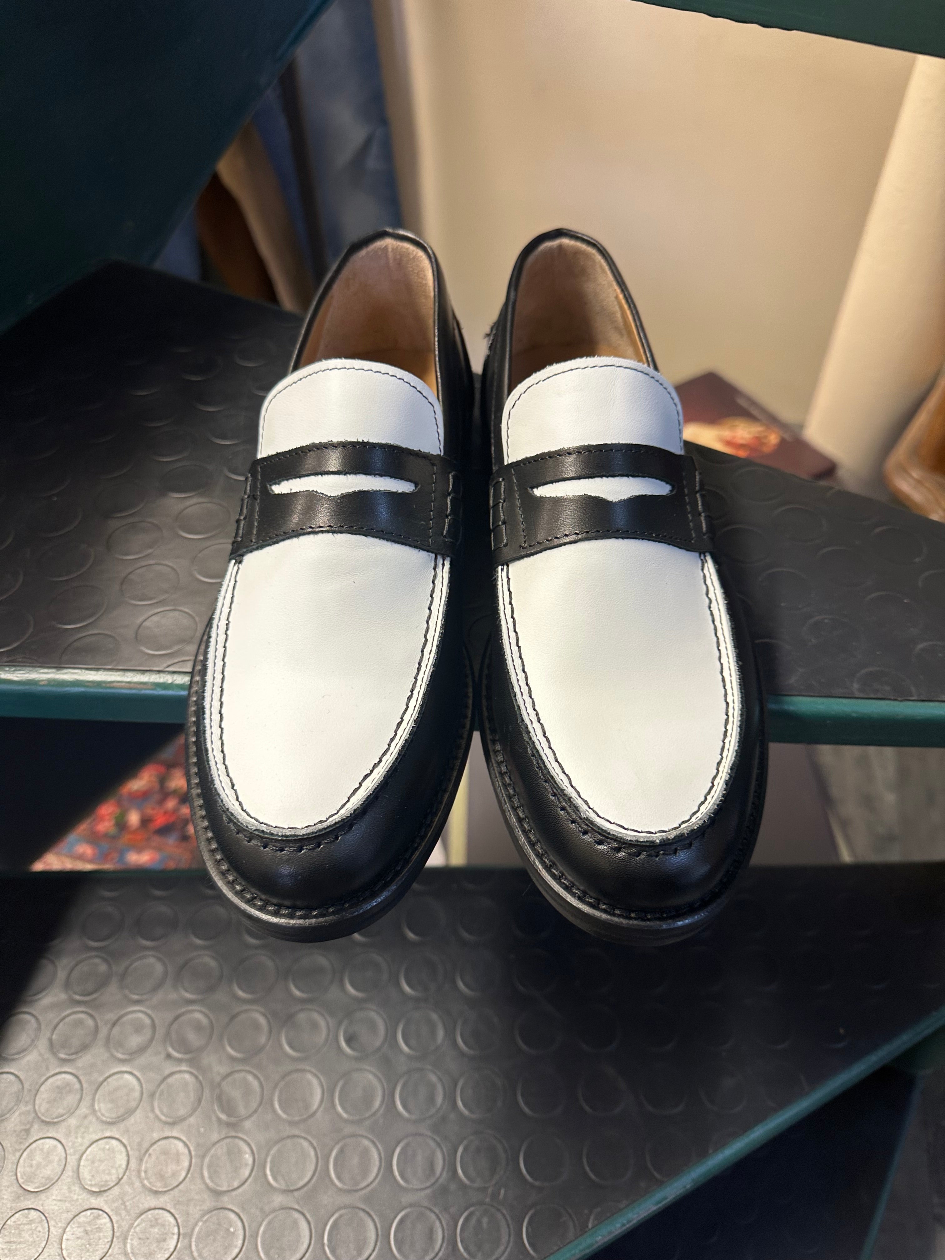 Mocassino college artigianale fondo cuoio