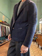 Giacca koon blu in lana cotta