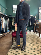 Abito no-stiro blu tessuto tecnico