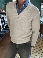 Maglione scollo V