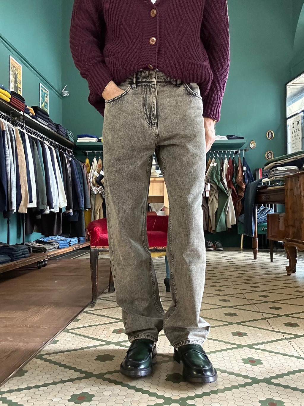 jeans cleveland wide fit lavaggio grigio