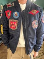 TOP GUN® MA-1 NYLON BOMBER JACKET WITH PATCHES