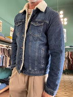 Giubbotto in jeans con interno in sherpa