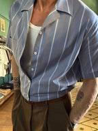 Camicia collo Hawaii over 100% cotone made in italy