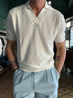 Polo maglina in cotone operato