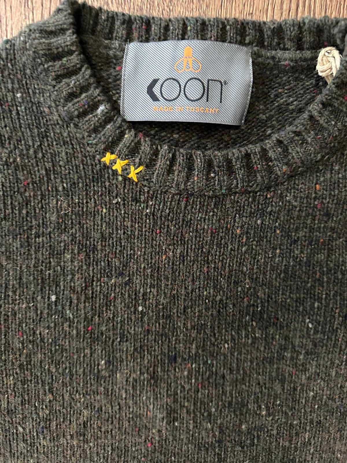 Maglione girocollo Koon bottonato misto lama