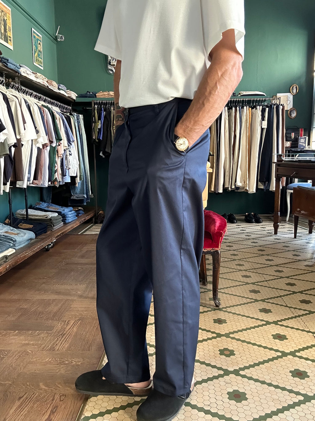 Pantalone regular fit cotone Made in Italy