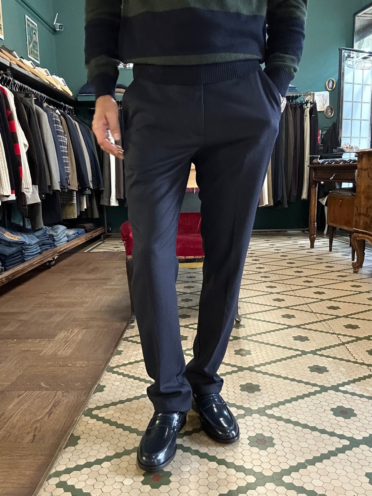 Pantaloni world misto lana made in Italy