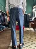 Pantalone Carrot doppia pence mistolana made in Italy