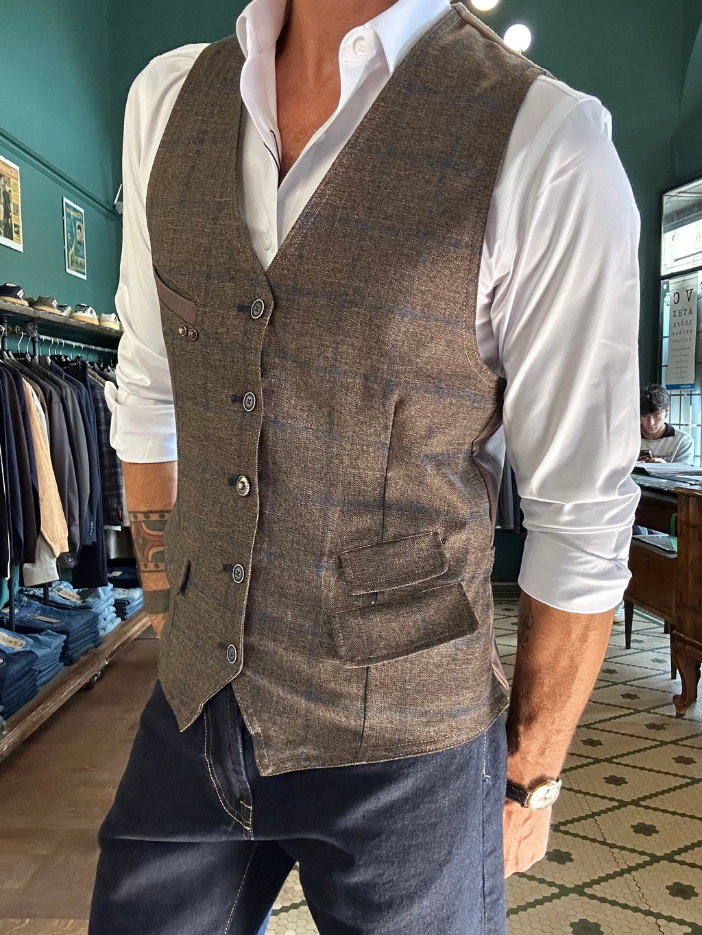 Gilet a quadri Garry’s Earth