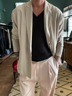 Giacca monopetto oversize beige