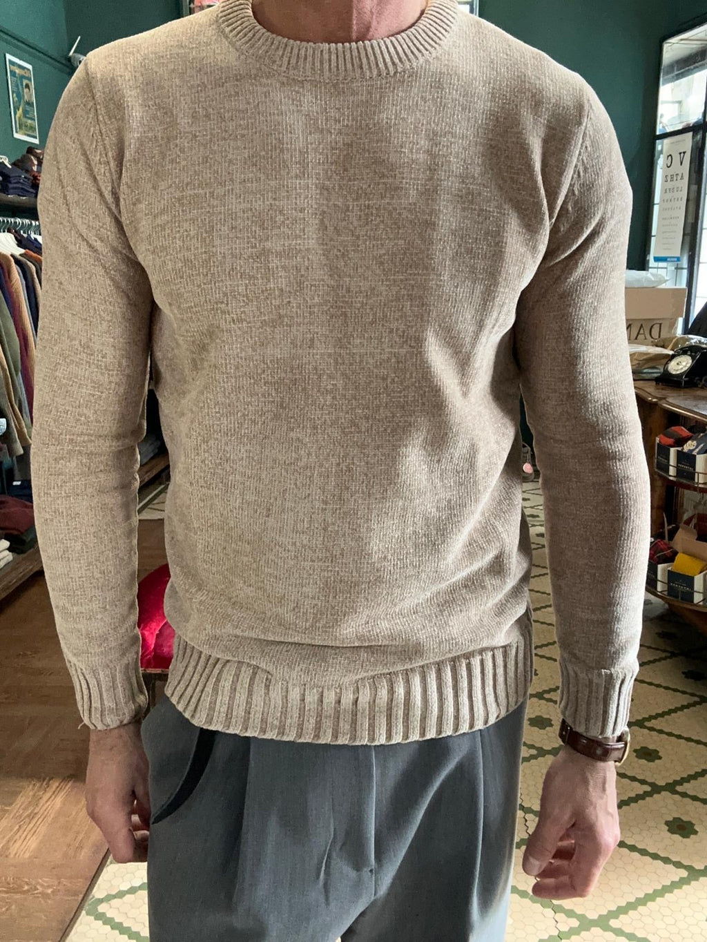 Maglione effetto ciniglia