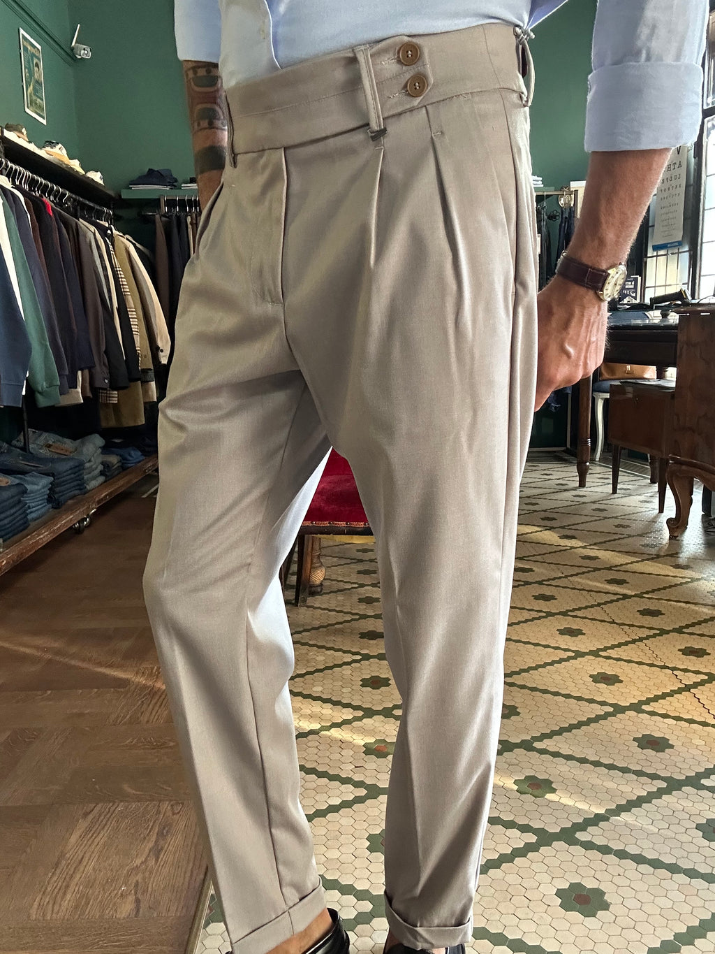 Pantalone Cremonini doppia pence