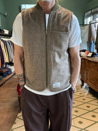 Gilet chesapeake’s double-face militare e in lana spigata