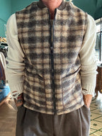 Gilet koon misto lana in panno con zip