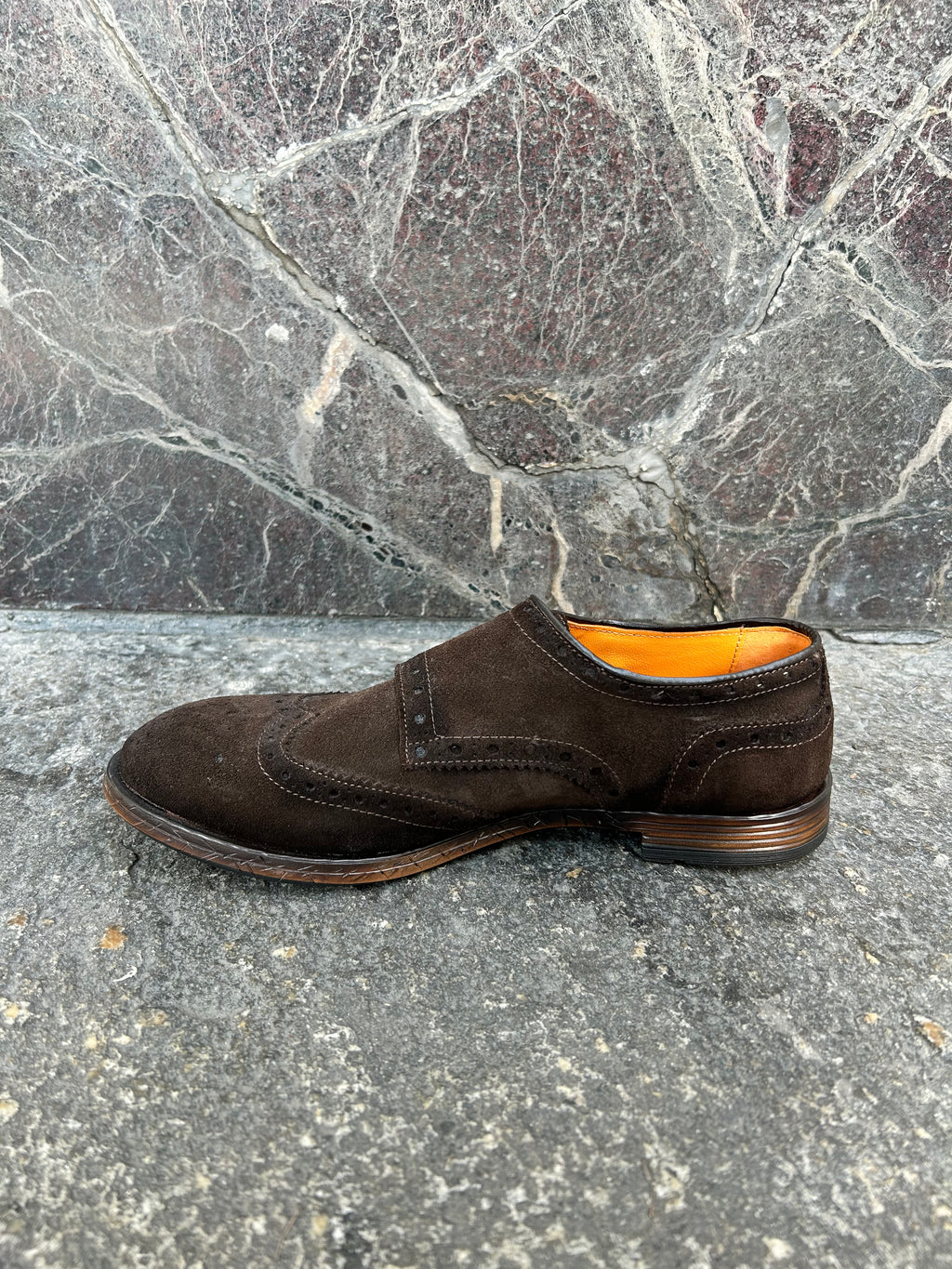 Scarpe Double monk in pelle scamosciata