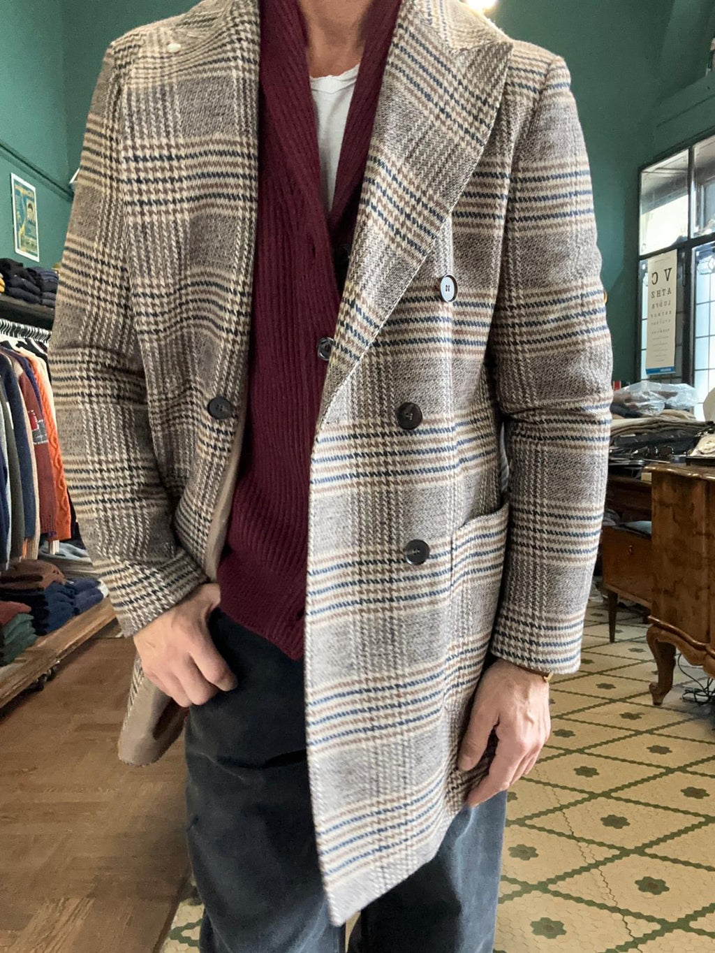 Cappotto doppiopetto principe di Galles