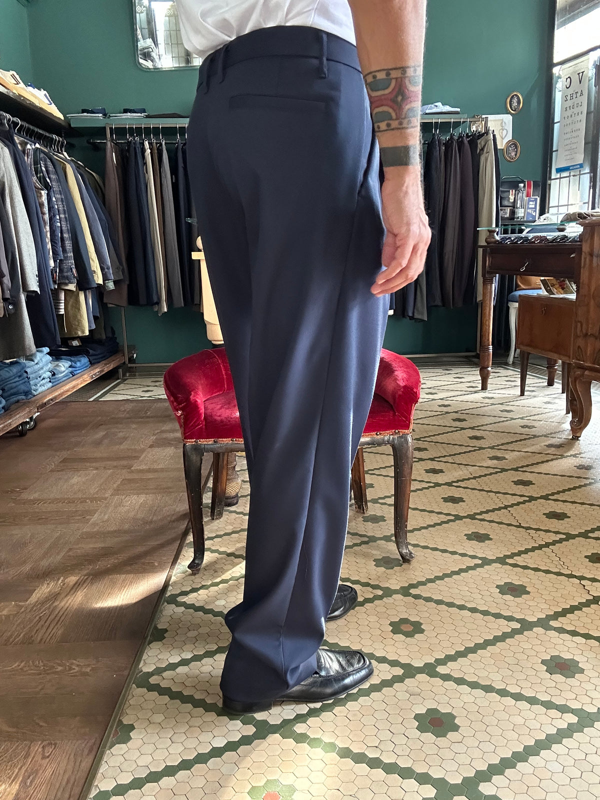 Pantalone doppia pence regular fit