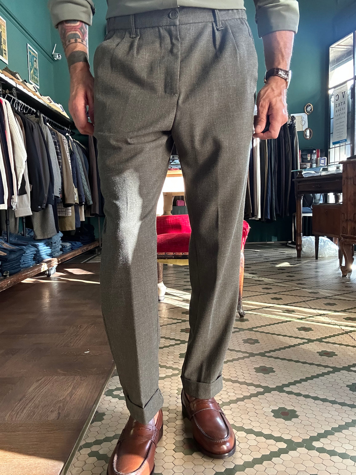Pantalone Bristol con elastico laterale