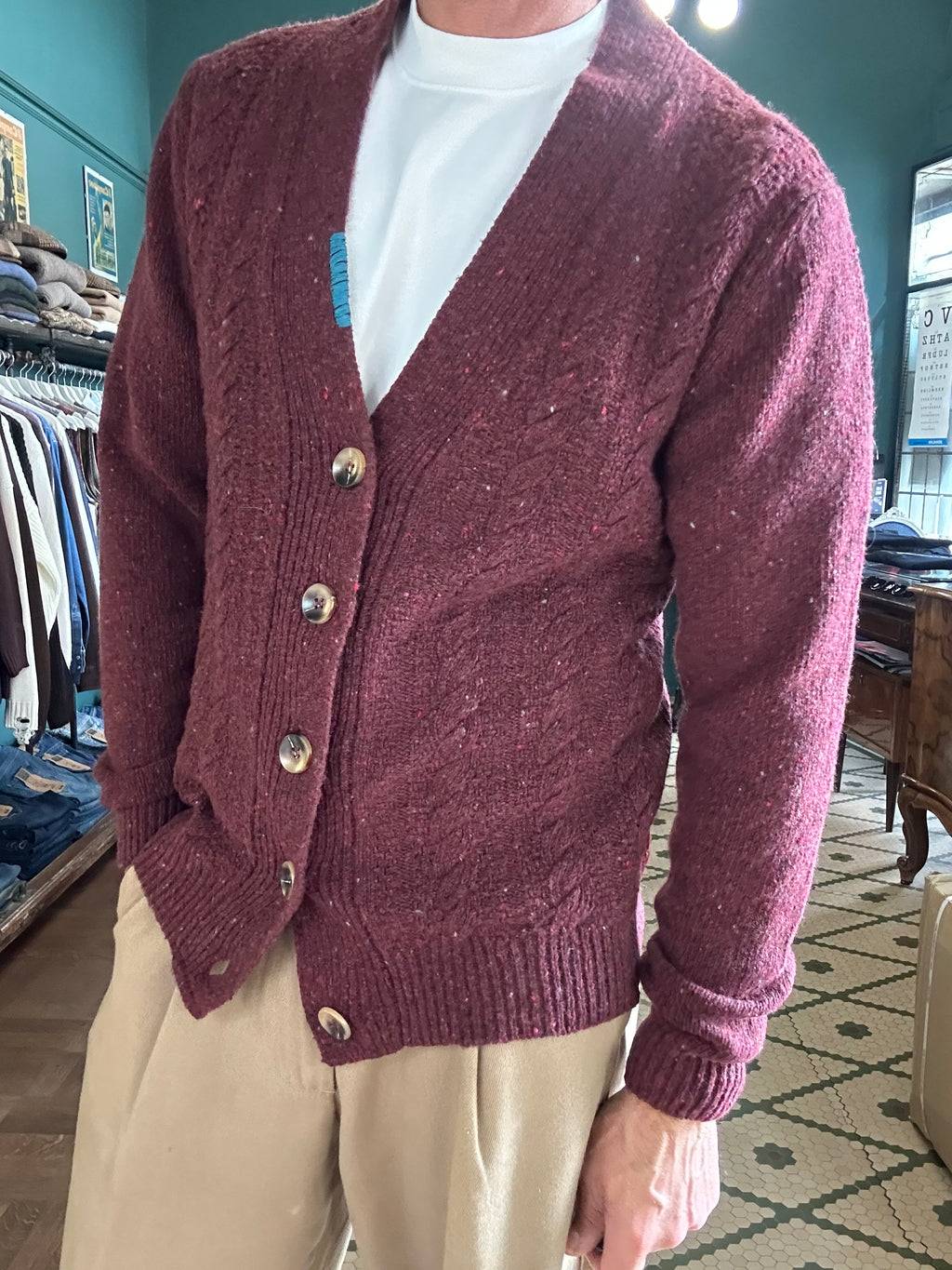 Cardigan bottonato Koon misto lana