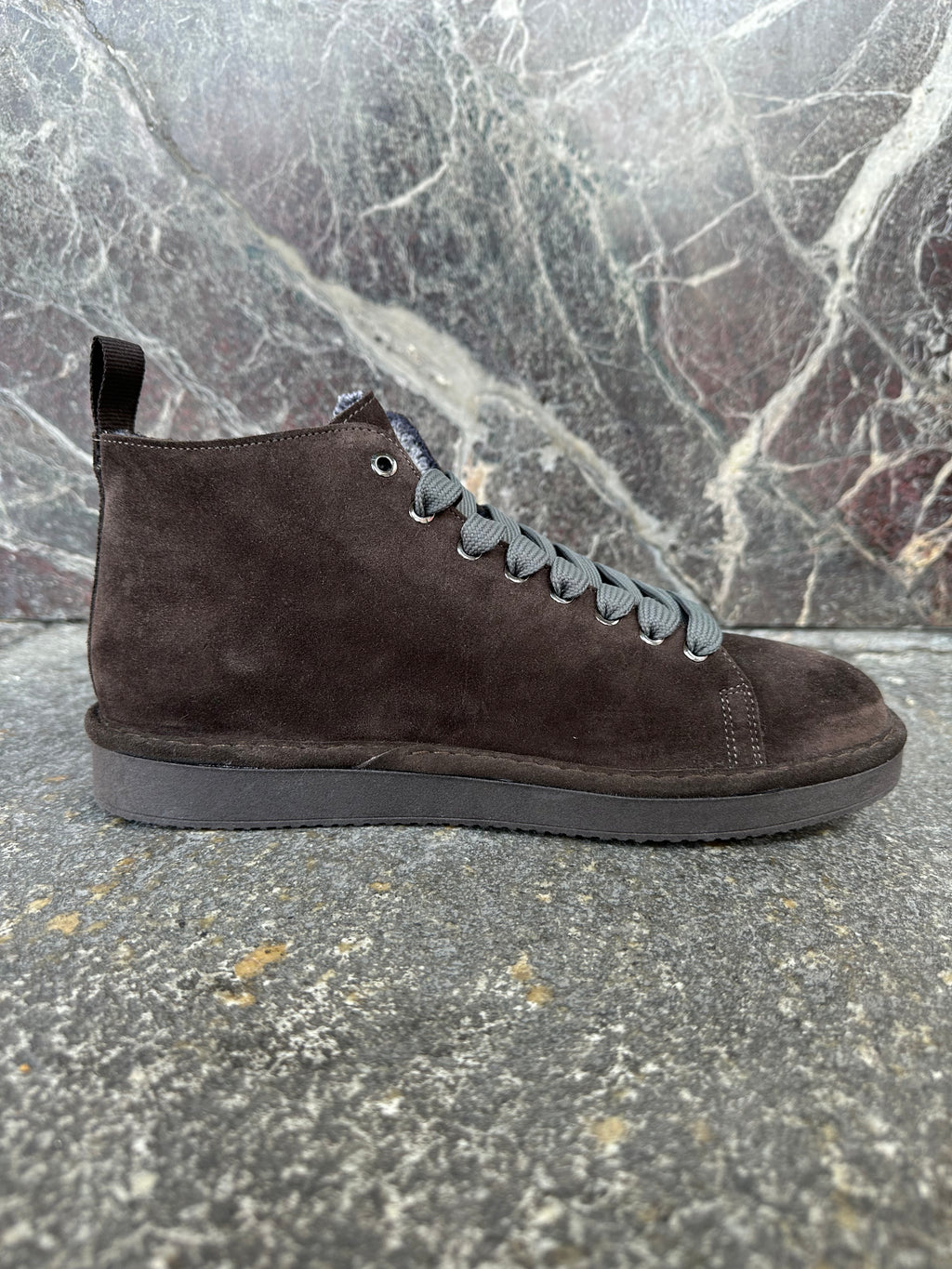 Panchic alte in suede ebano e grigio