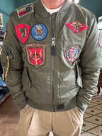TOP GUN® MA-1 NYLON BOMBER JACKET WITH PATCHES