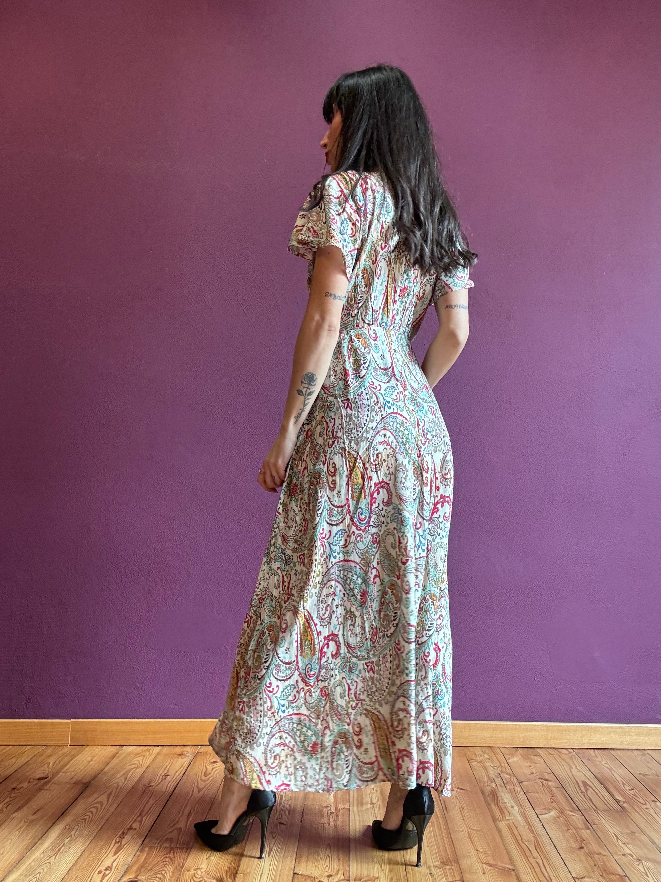 Abito Paola con manica a farfalla