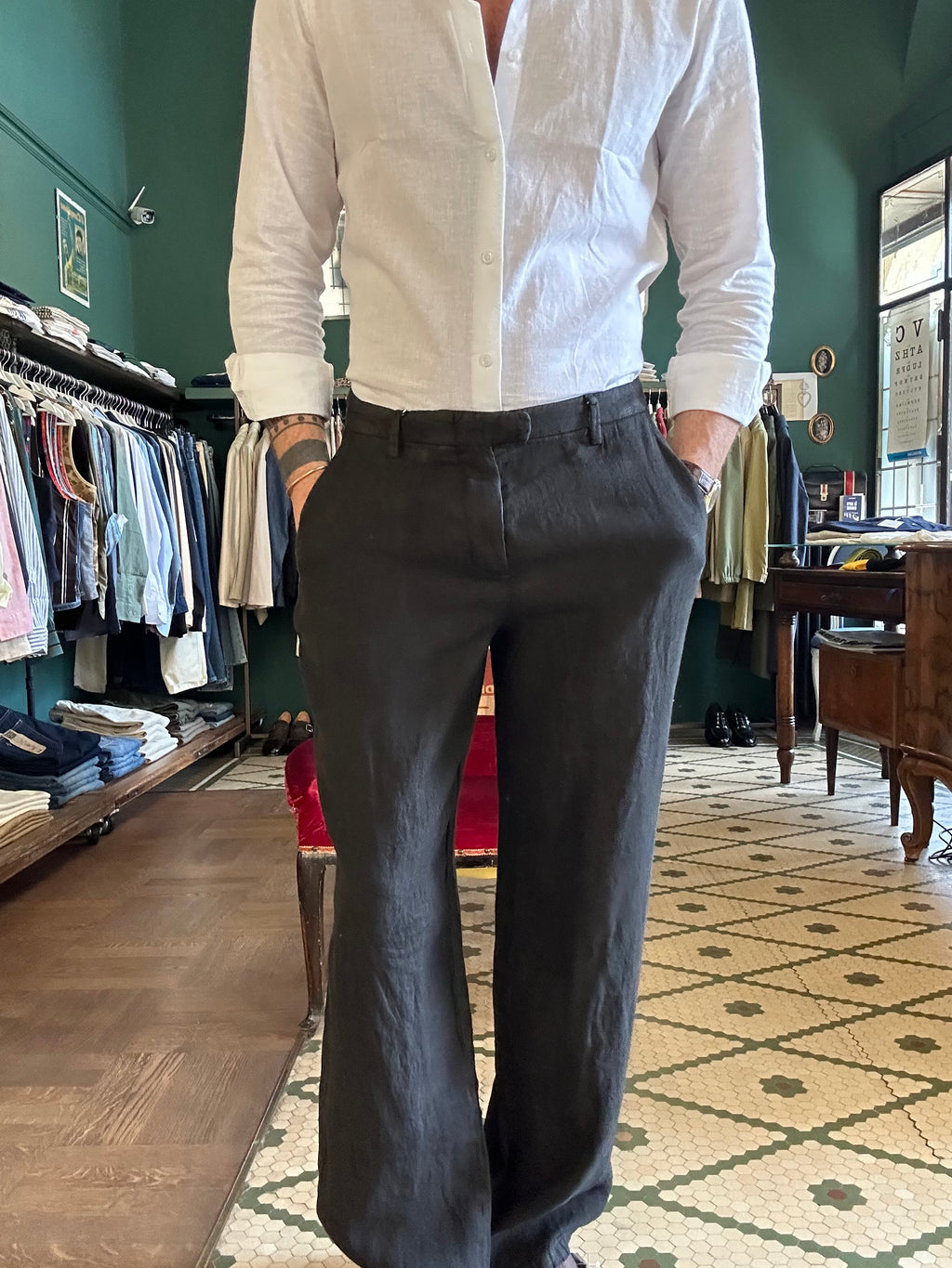 100% Linen baggy Ghibli trousers