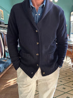 Cardigan sciallato 100% lana Made in Italy