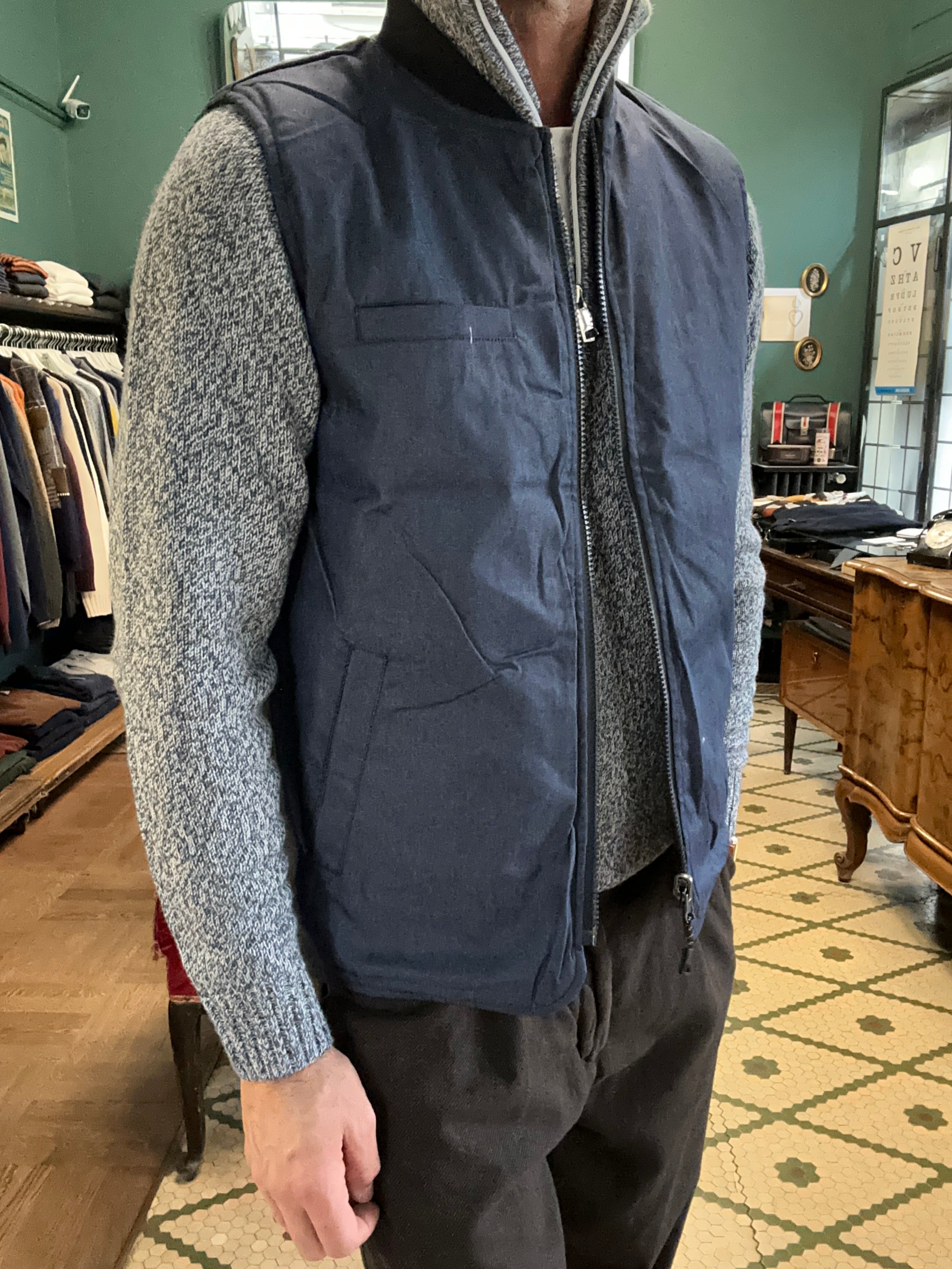 Smanicato reversibile blu