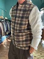 Gilet koon misto lana in panno con zip
