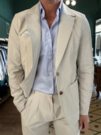 Embossed cotton suit
