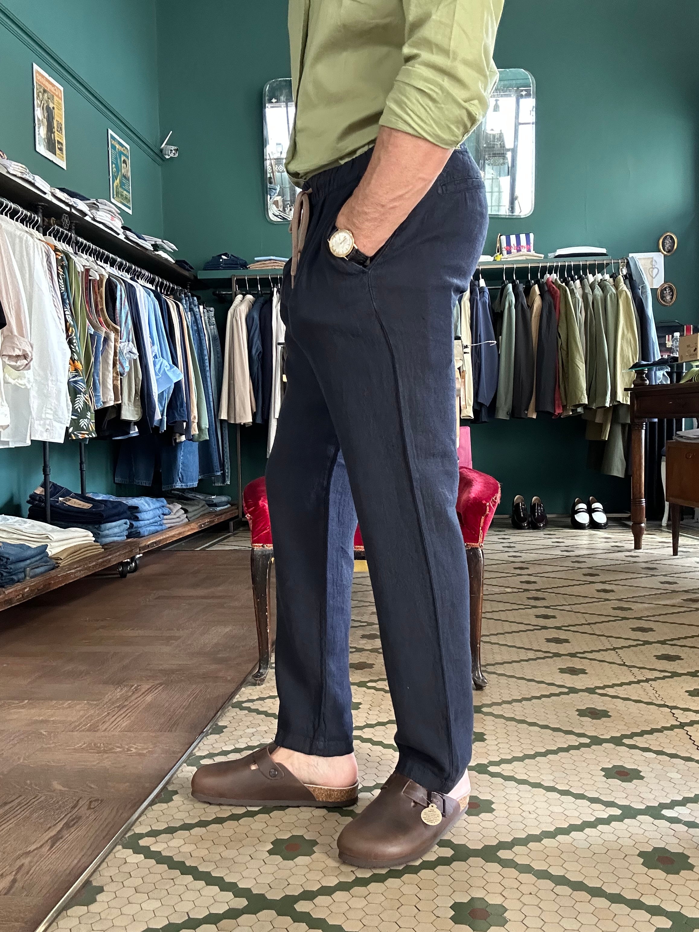 Pantalaccio 100% lino regular fit Made in Italy
