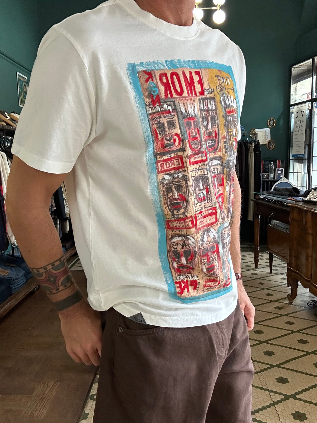 T-Shirt in cotone Koon decorata con stampa