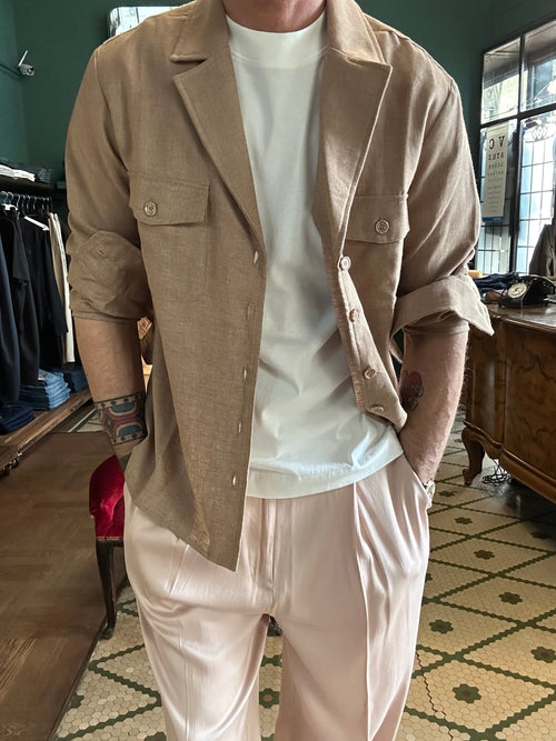 Camicia koon rever melange Made in Italy Dandy-abbigliamento