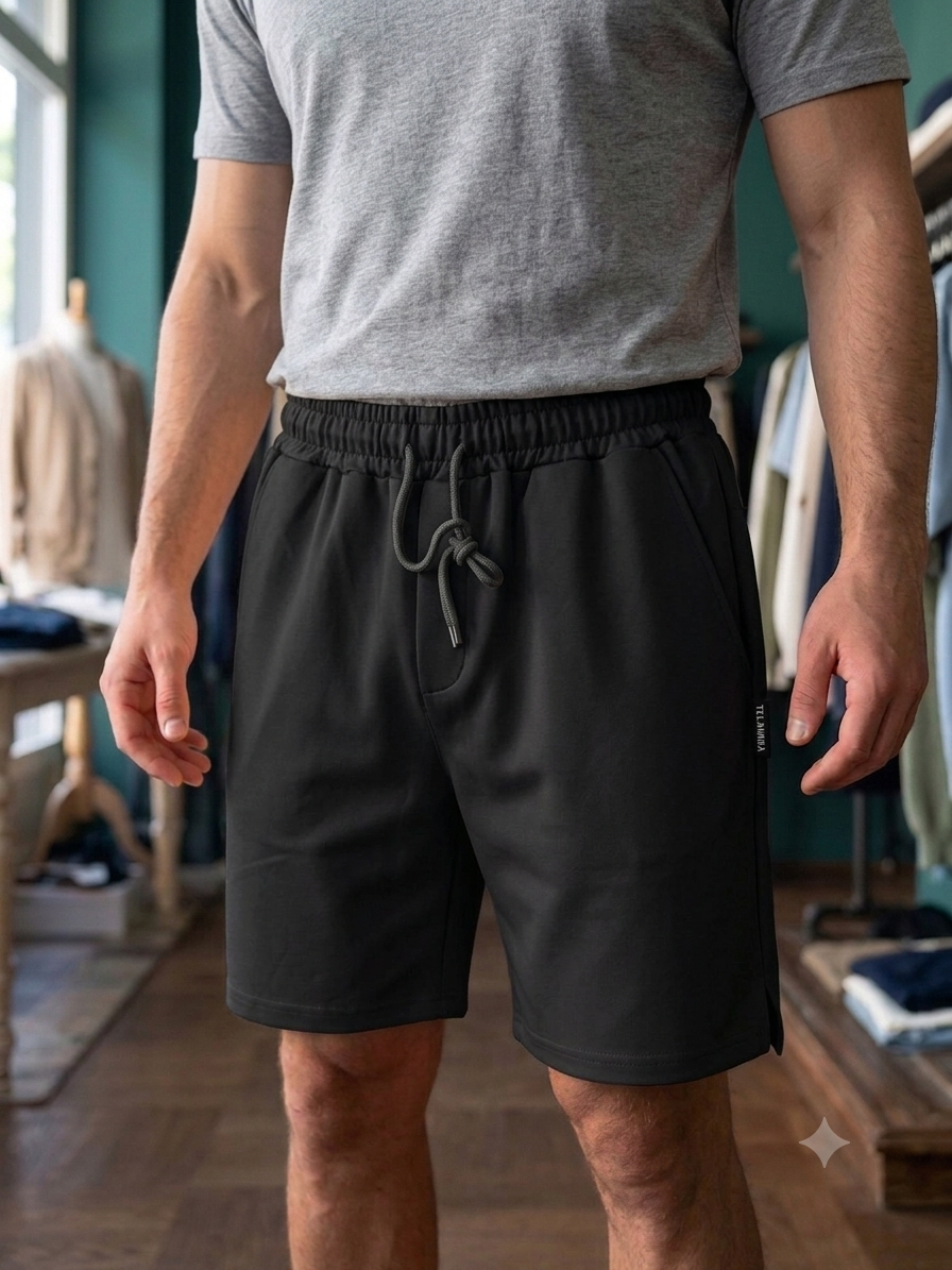 Shorts in cotone garzato