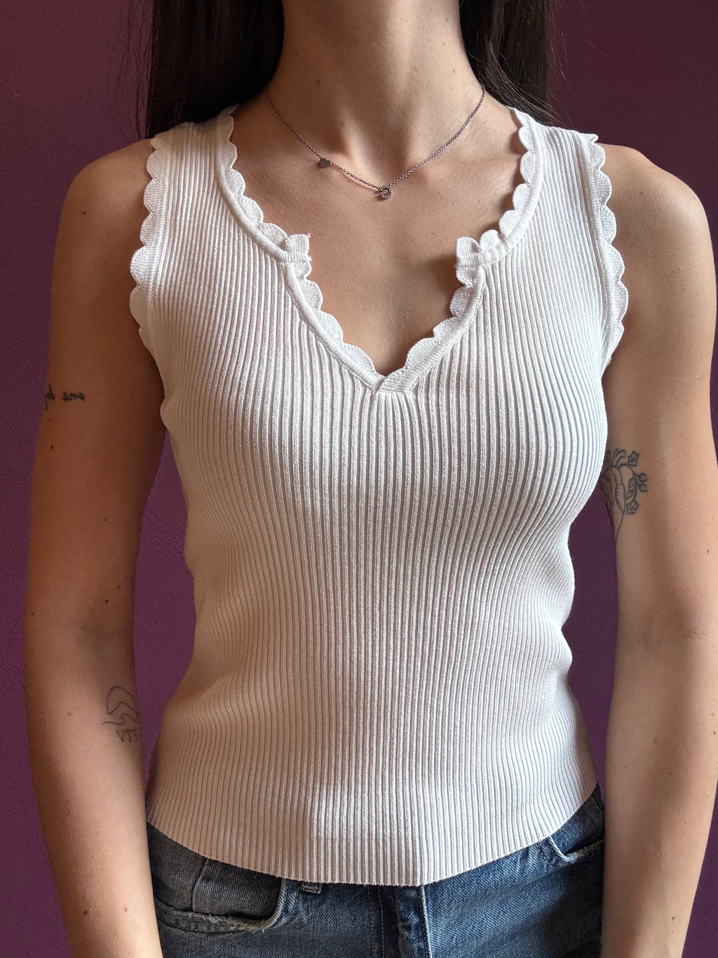 Canottiera scollo a V