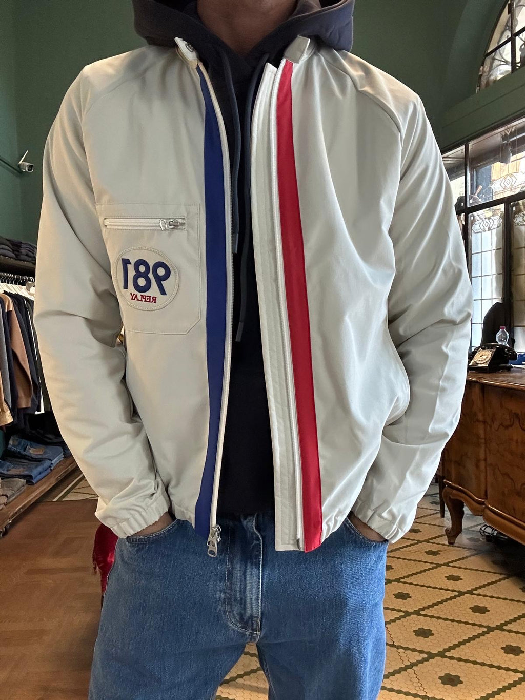 Giubbotto replay stile biker ghiaccio